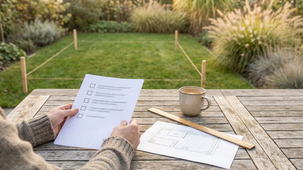 Inspecting the four-corner test on a shed-to-ADU conversion candidate